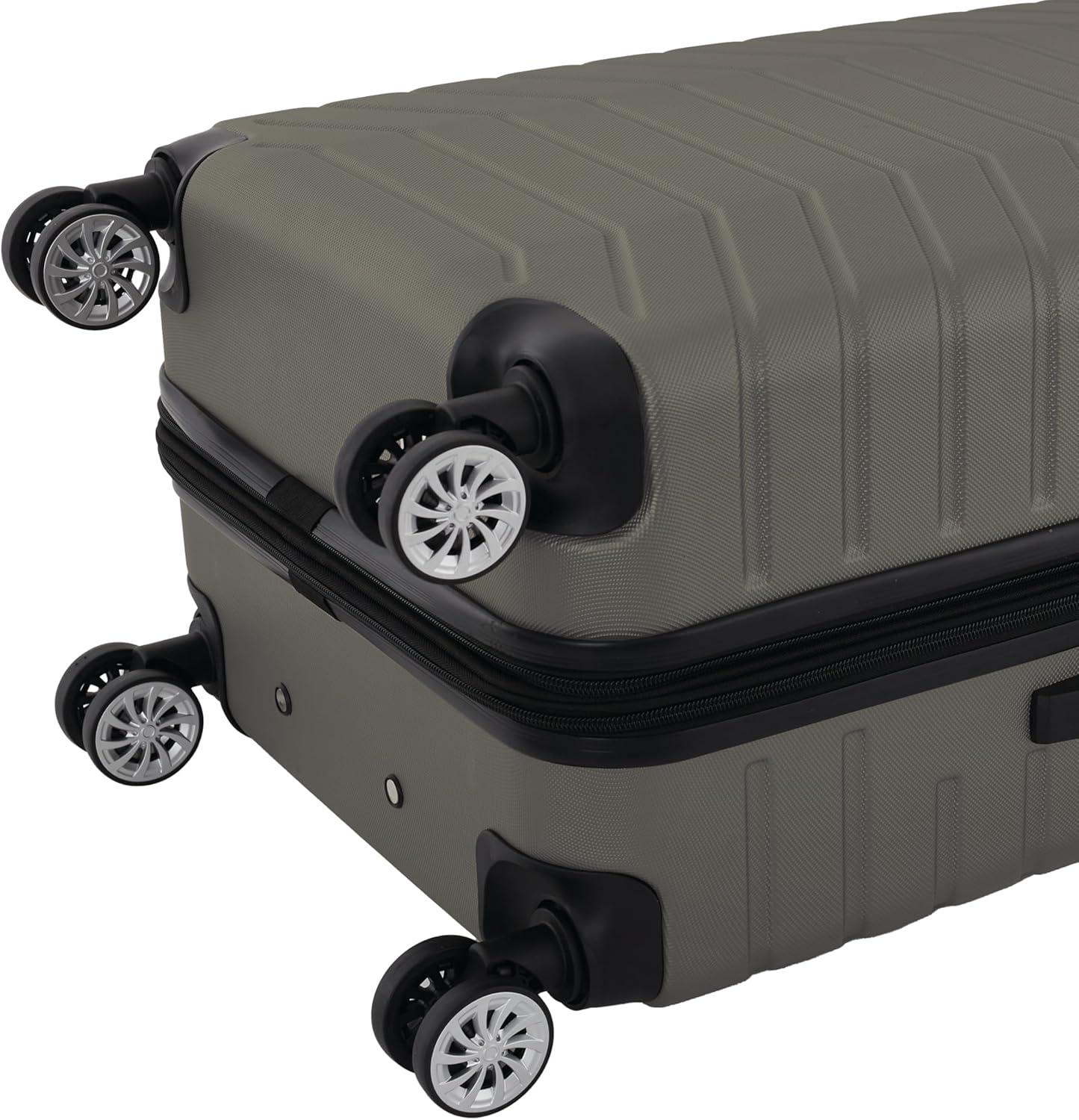 imageWrangler Tahoe 3 Piece Spinner Luggage Set BlackSmokey Olive