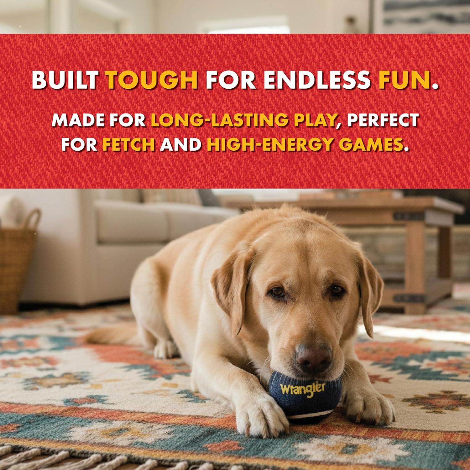 imageWrangler Tennis Balls for Dogs 3Pack NonToxic Rubber Fetch Balls HighVisibility Fetch Toys for Dogs Standard 25quot Size Interactive Dog Toys and Breeds