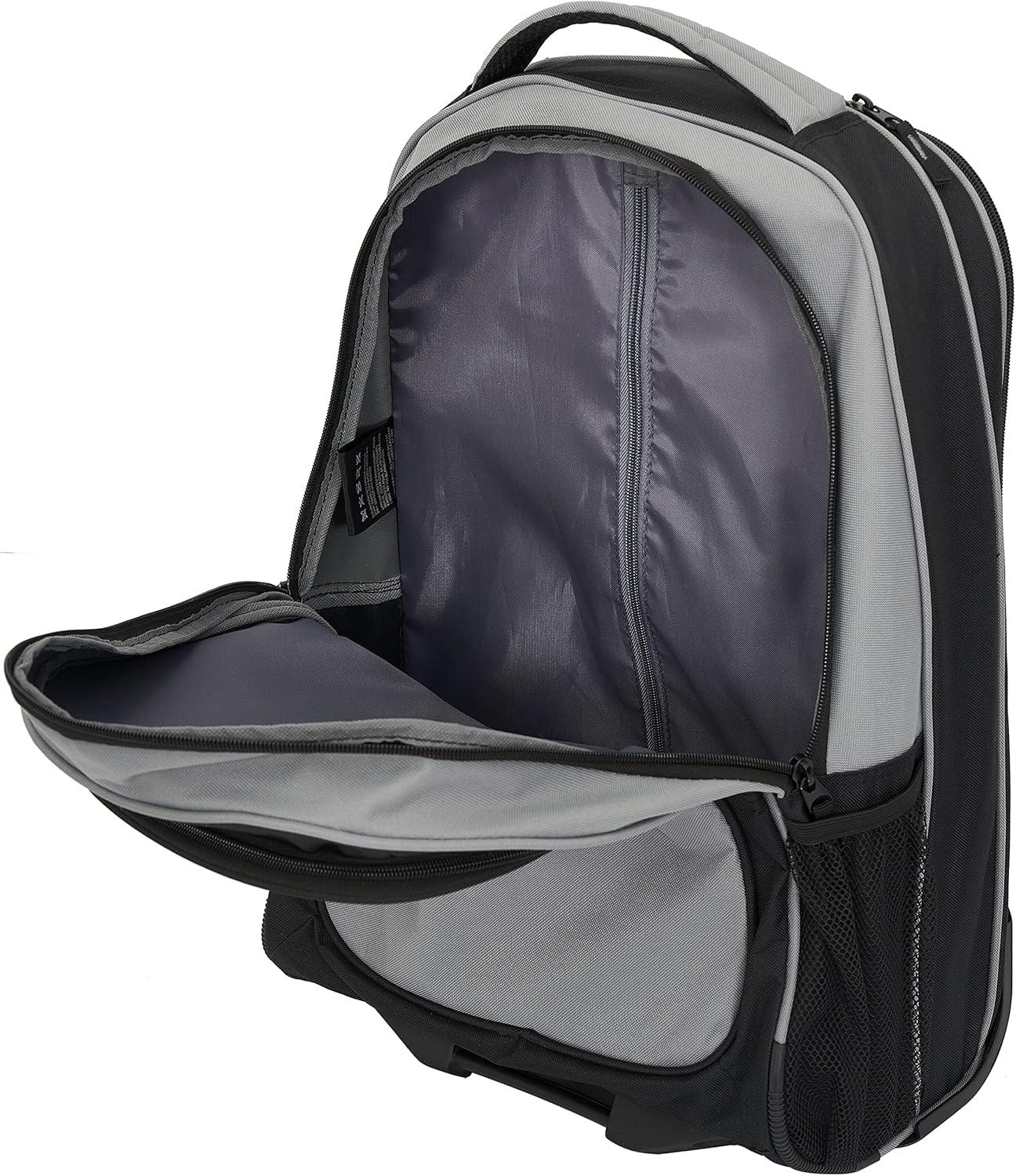 imageWrangler Travel Duffel or Backpack Dobson Set Charcoal 19quot Rolling BackpackCharcoal