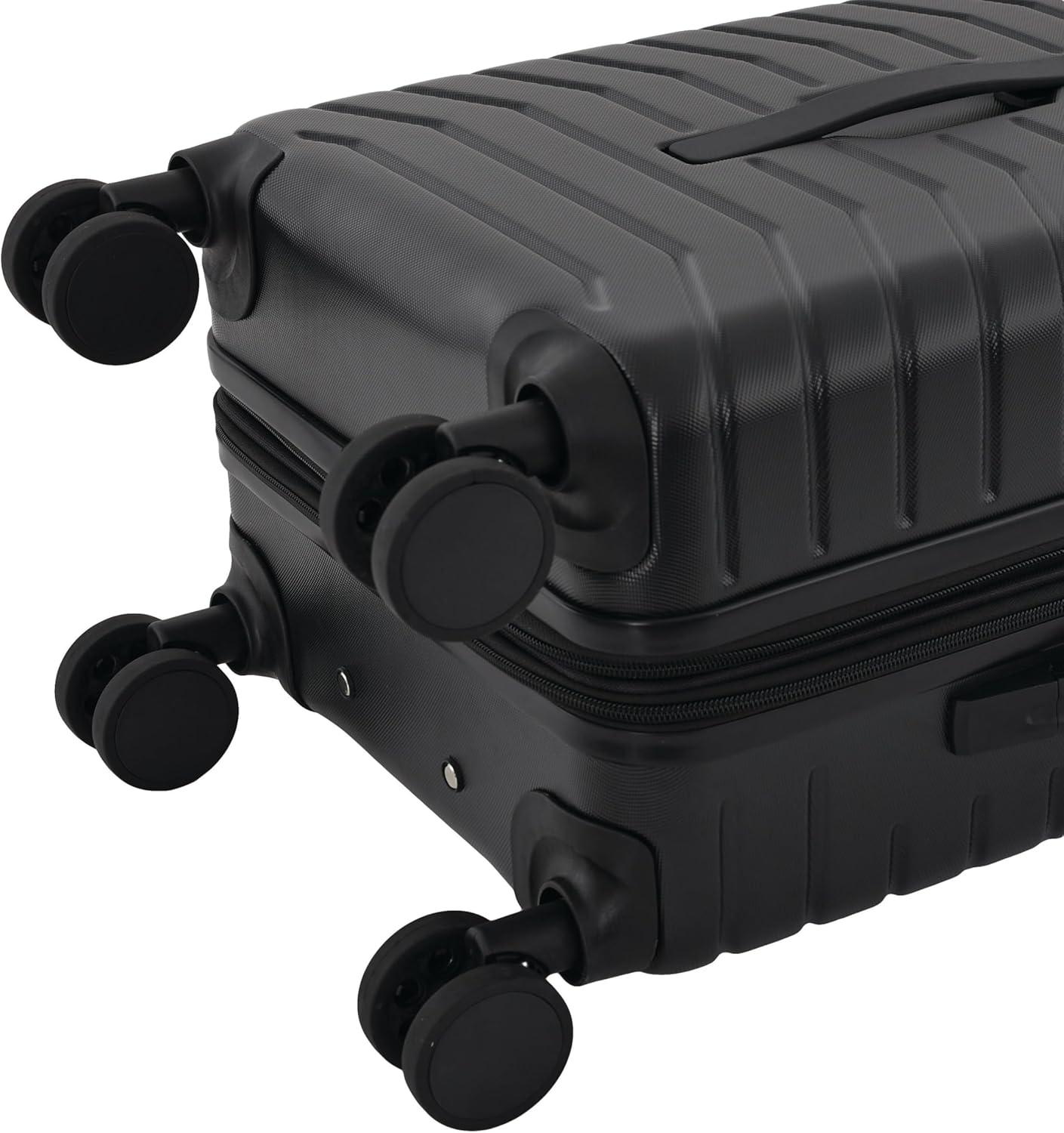 imageWrangler Trunk Spinner Suitcase Set Black 2 Luggage ampamp 2 Packing CubesBlack