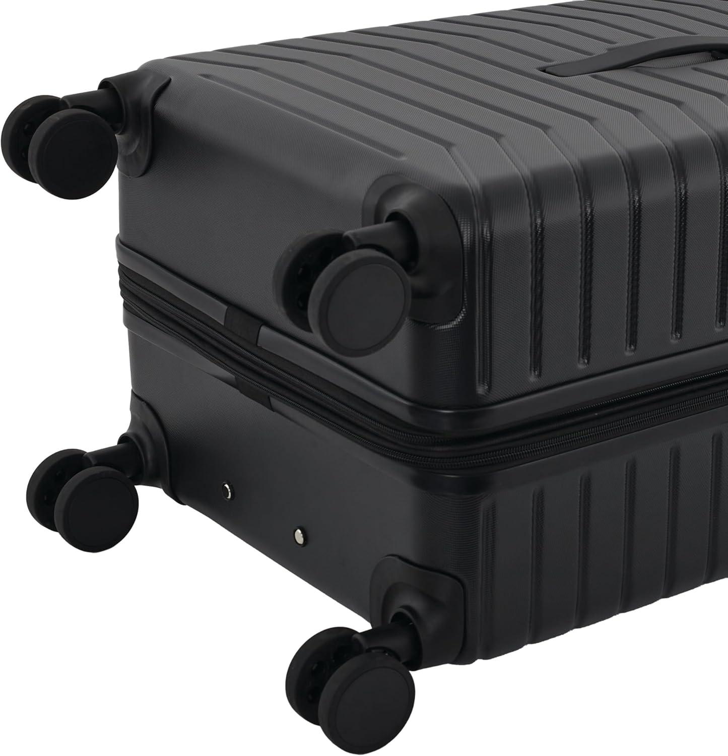 imageWrangler Trunk Spinner Suitcase Set Black 2 Luggage ampamp 2 Packing CubesBlack