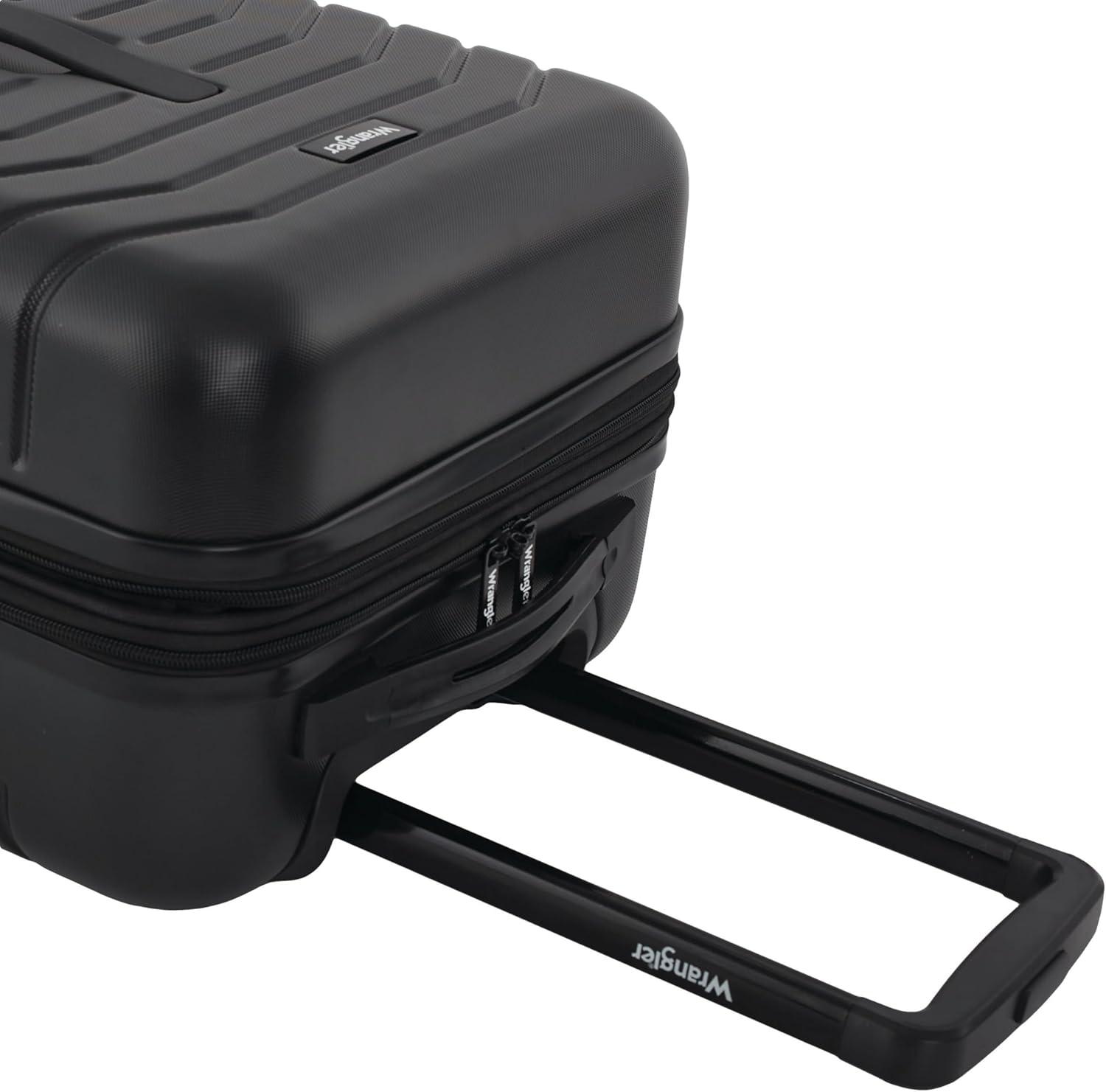 imageWrangler Trunk Spinner Suitcase Set Black 2 Luggage ampamp 2 Packing CubesBlack