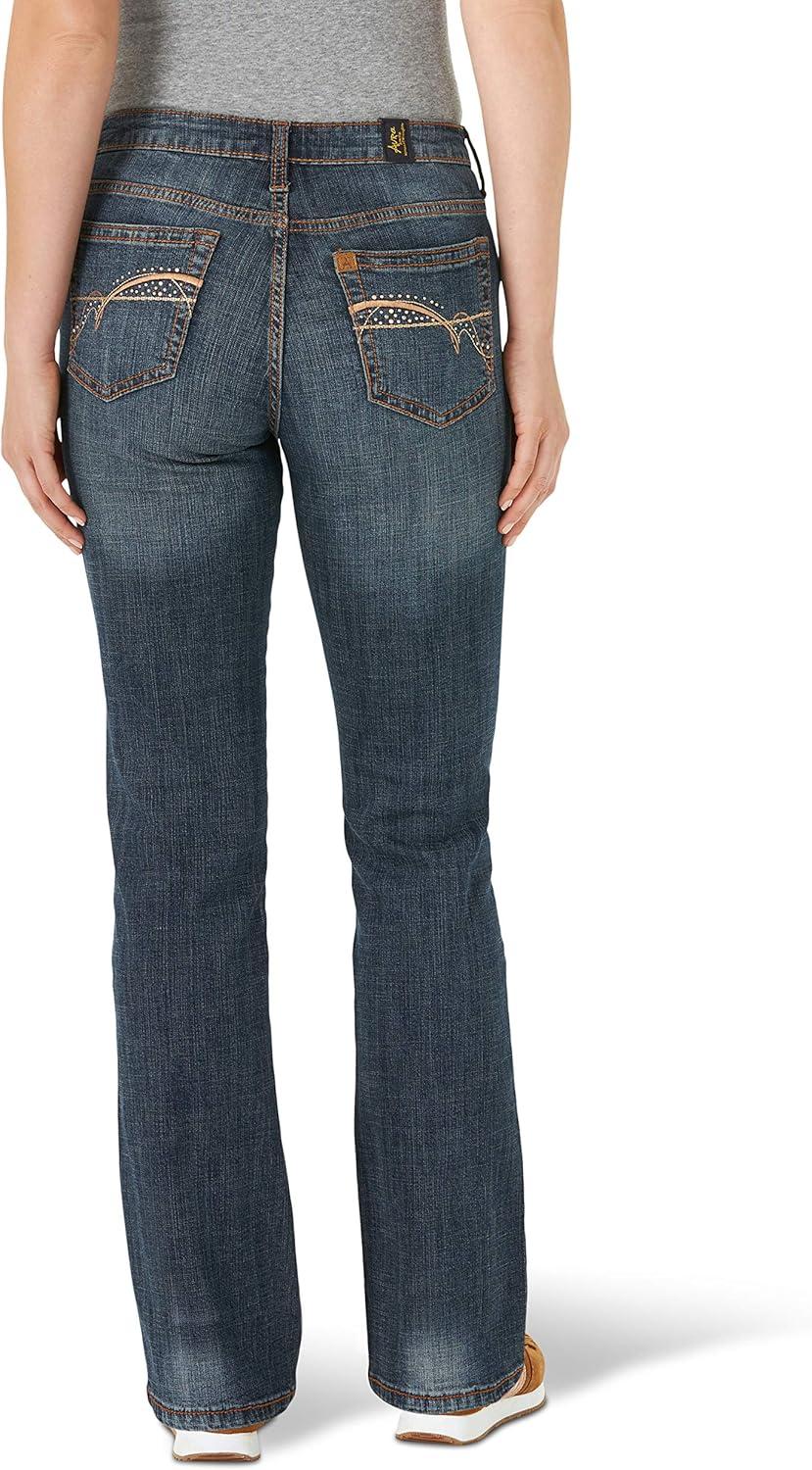 imageWrangler Womens Aura Instantly Slimming Mid Rise Boot Cut JeanAutumn Gold