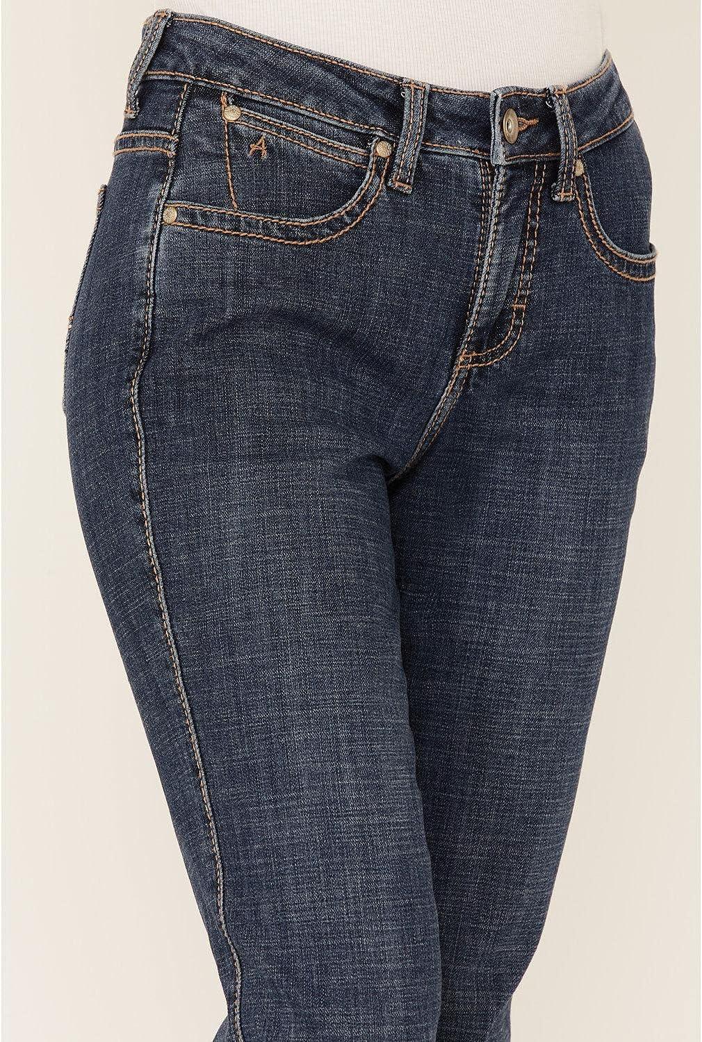 imageWrangler Womens Aura Instantly Slimming Mid Rise Boot Cut JeanBlue Legend