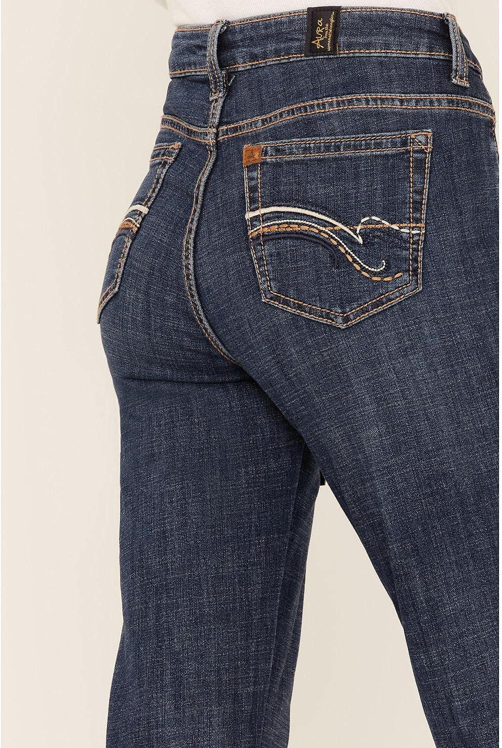 imageWrangler Womens Aura Instantly Slimming Mid Rise Boot Cut JeanBlue Legend