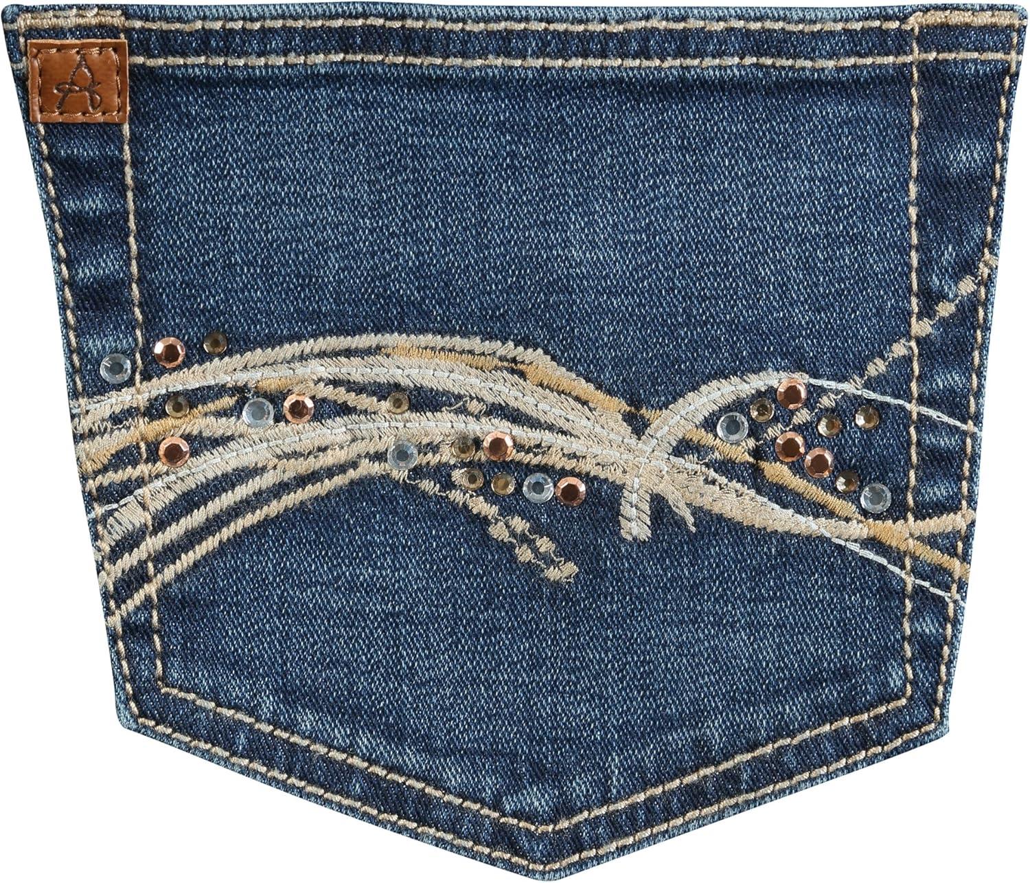 imageWrangler Womens Aura Instantly Slimming Mid Rise Boot Cut JeanDark Blue