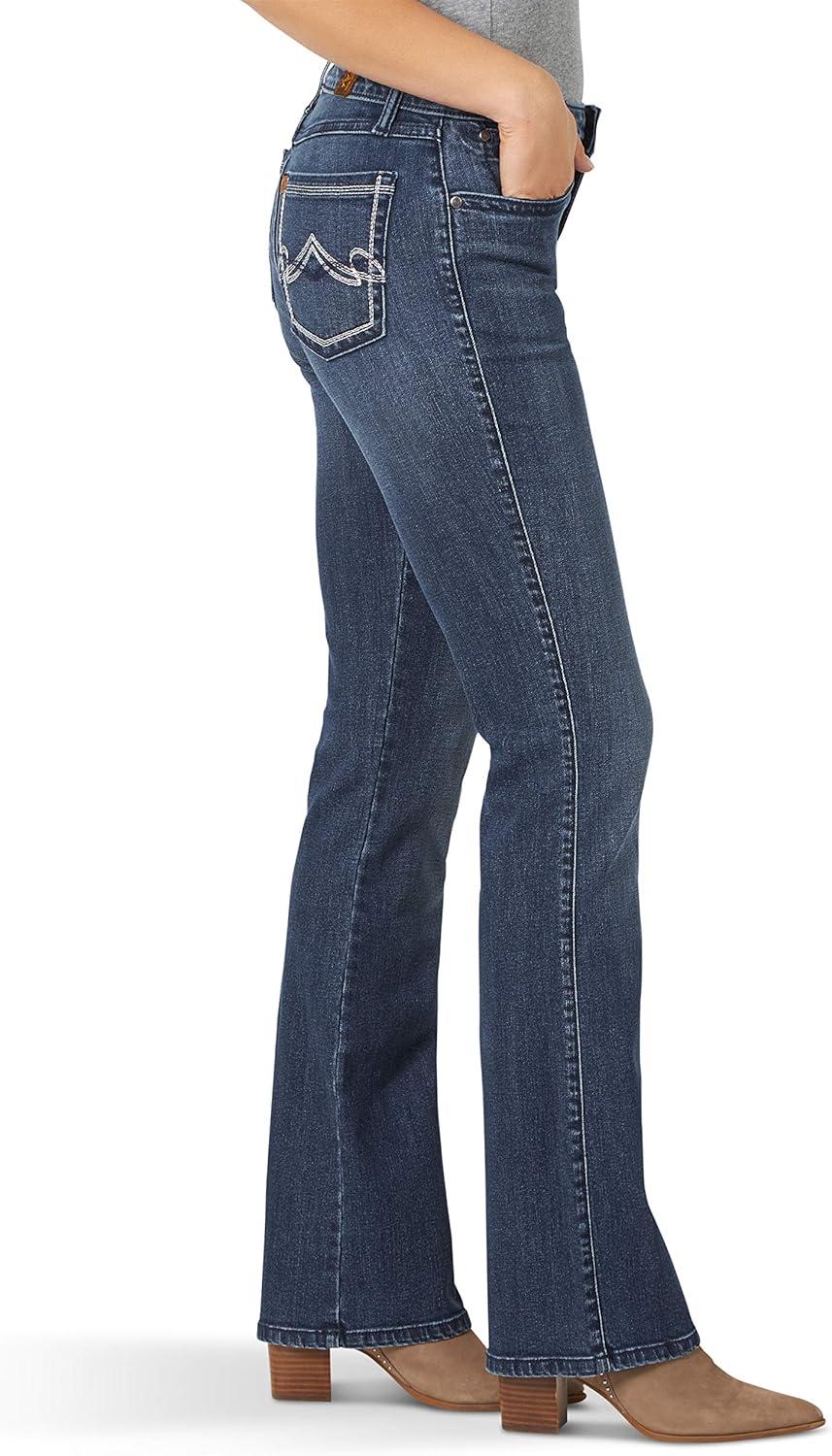 imageWrangler Womens Aura Instantly Slimming Mid Rise Boot Cut JeanHelen