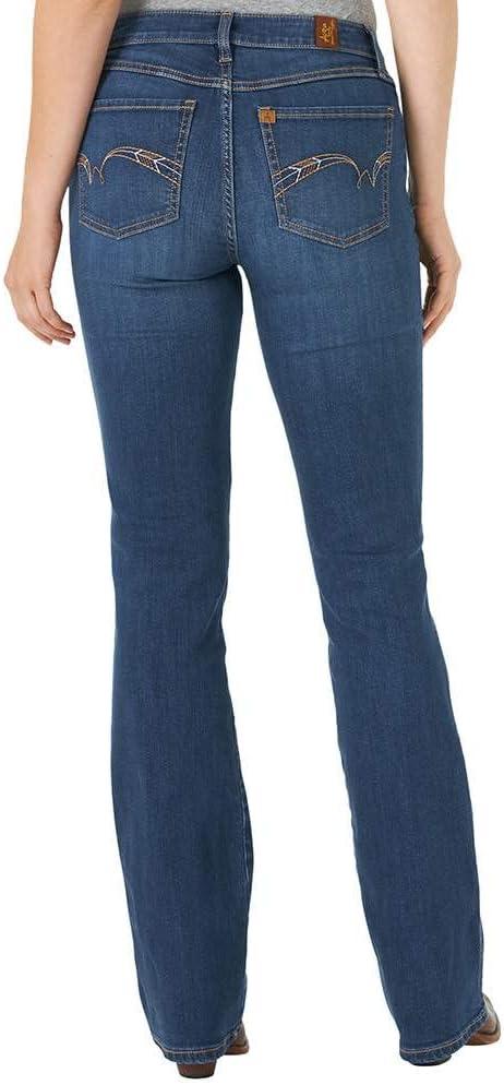 imageWrangler Womens Aura Instantly Slimming Mid Rise Boot Cut JeanJennifer