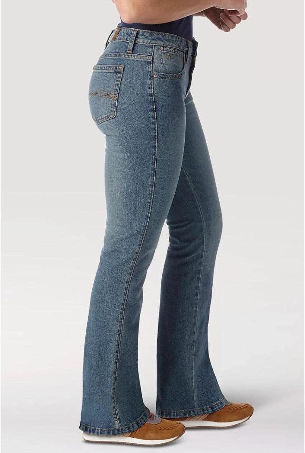 imageWrangler Womens Aura Instantly Slimming Mid Rise Boot Cut JeanTinted Midstone