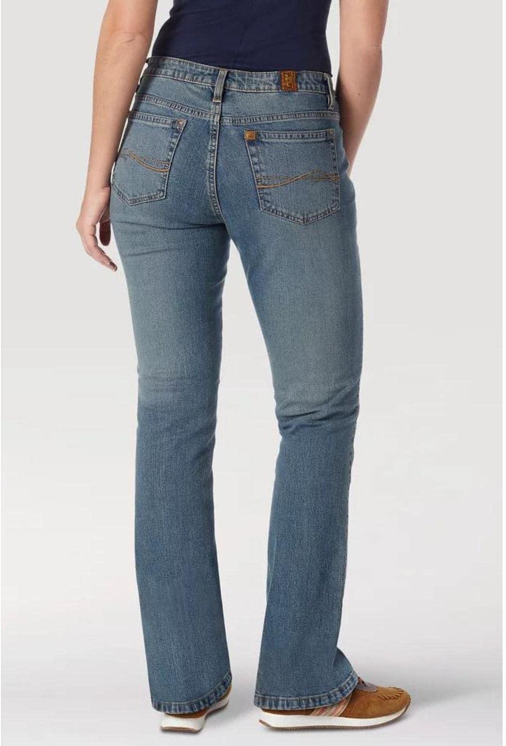 imageWrangler Womens Aura Instantly Slimming Mid Rise Boot Cut JeanTinted Midstone