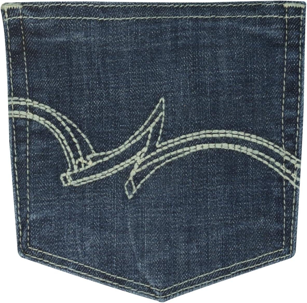 imageWrangler Womens Cash Mid Rise Vented Hem Ultimate Riding JeanDark Blue