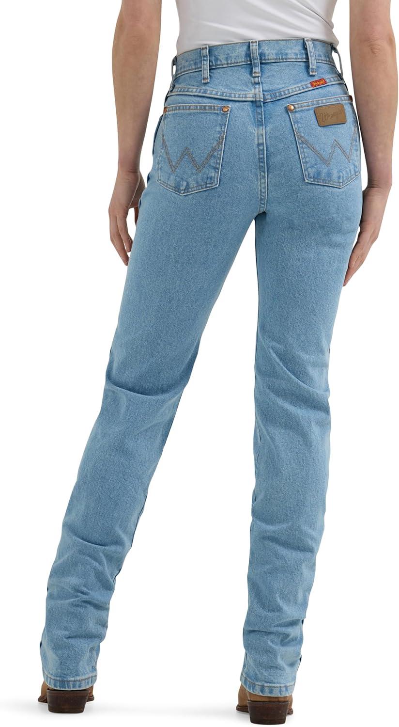 imageWrangler Womens Cowboy Cut Slim Fit Jean BleachAntique Wash