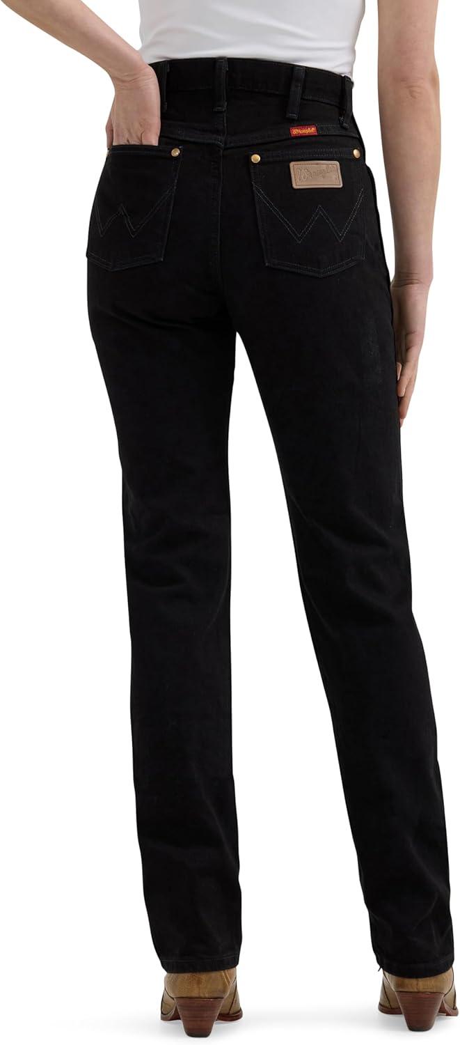 imageWrangler Womens Cowboy Cut Slim Fit Jean BleachBlack