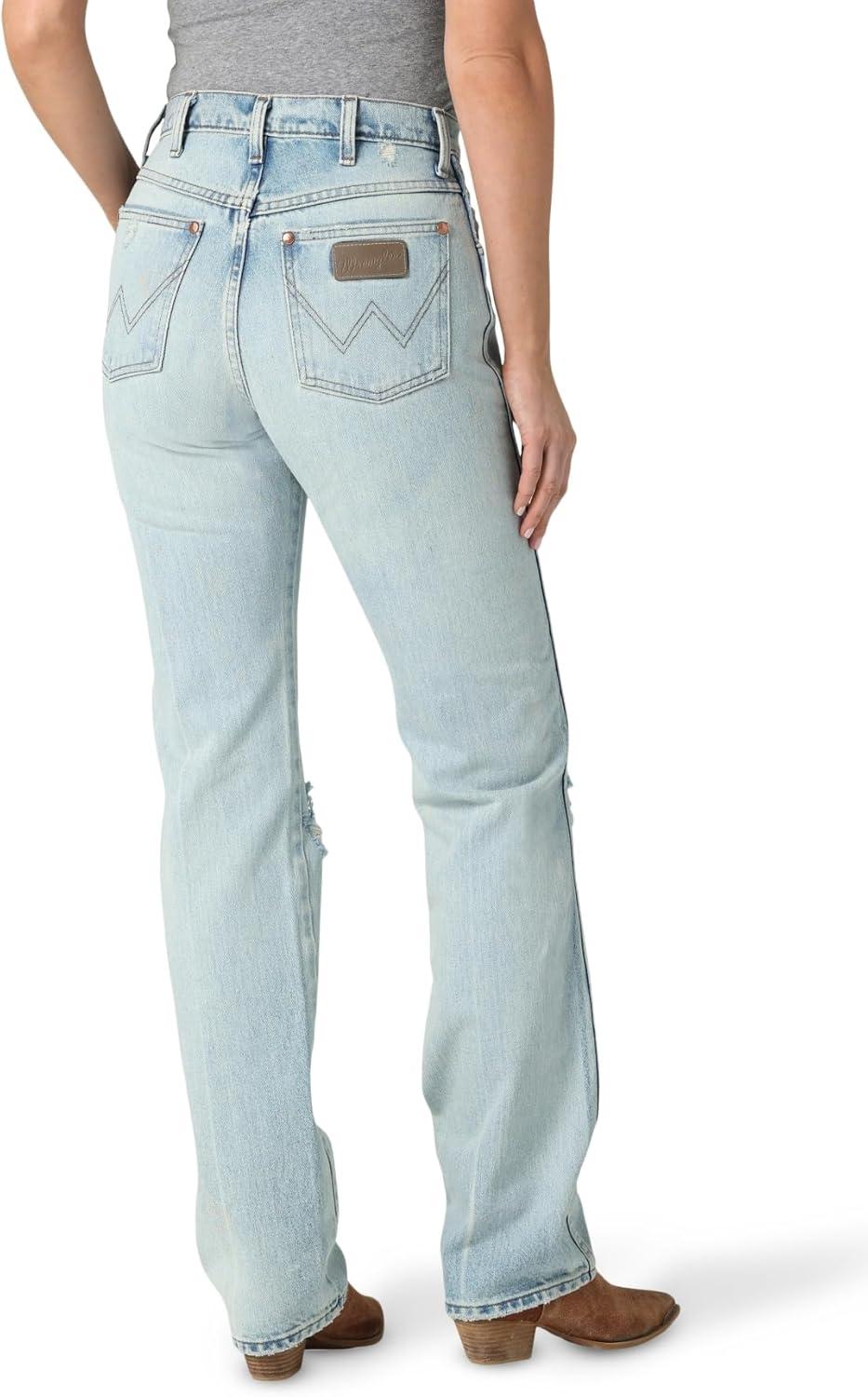 imageWrangler Womens Cowboy Cut Slim Fit Jean BleachVintage