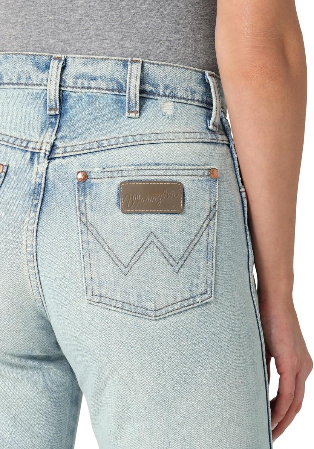 imageWrangler Womens Cowboy Cut Slim Fit Jean BleachVintage