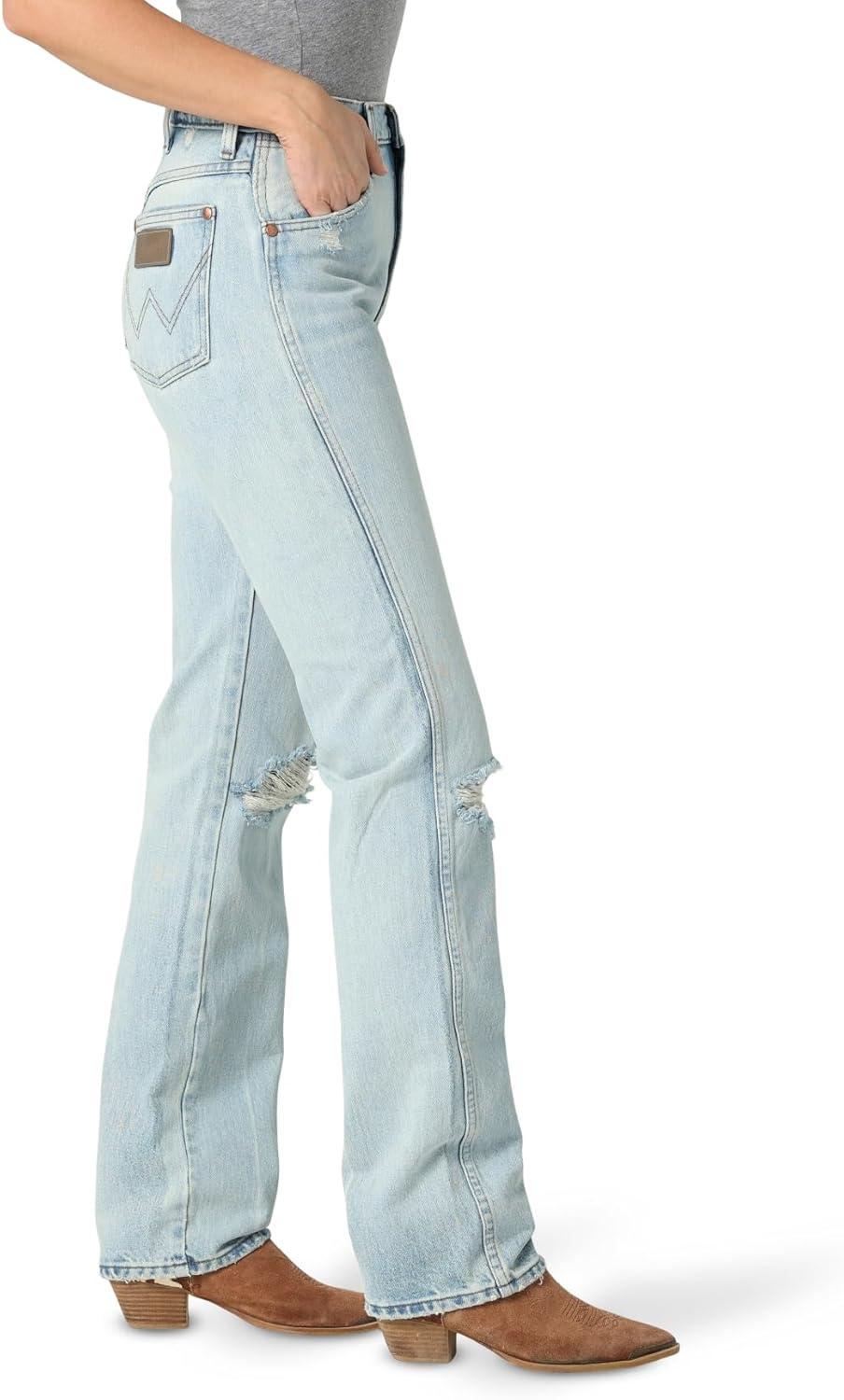 imageWrangler Womens Cowboy Cut Slim Fit Jean BleachVintage