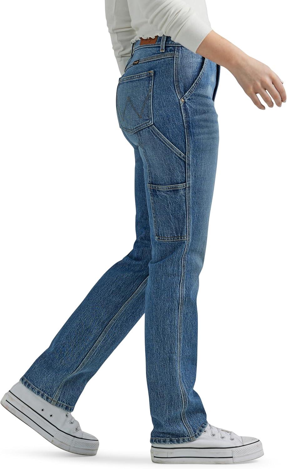 imageWrangler Womens High Rise True Straight Leg Carpenter JeanIndigo