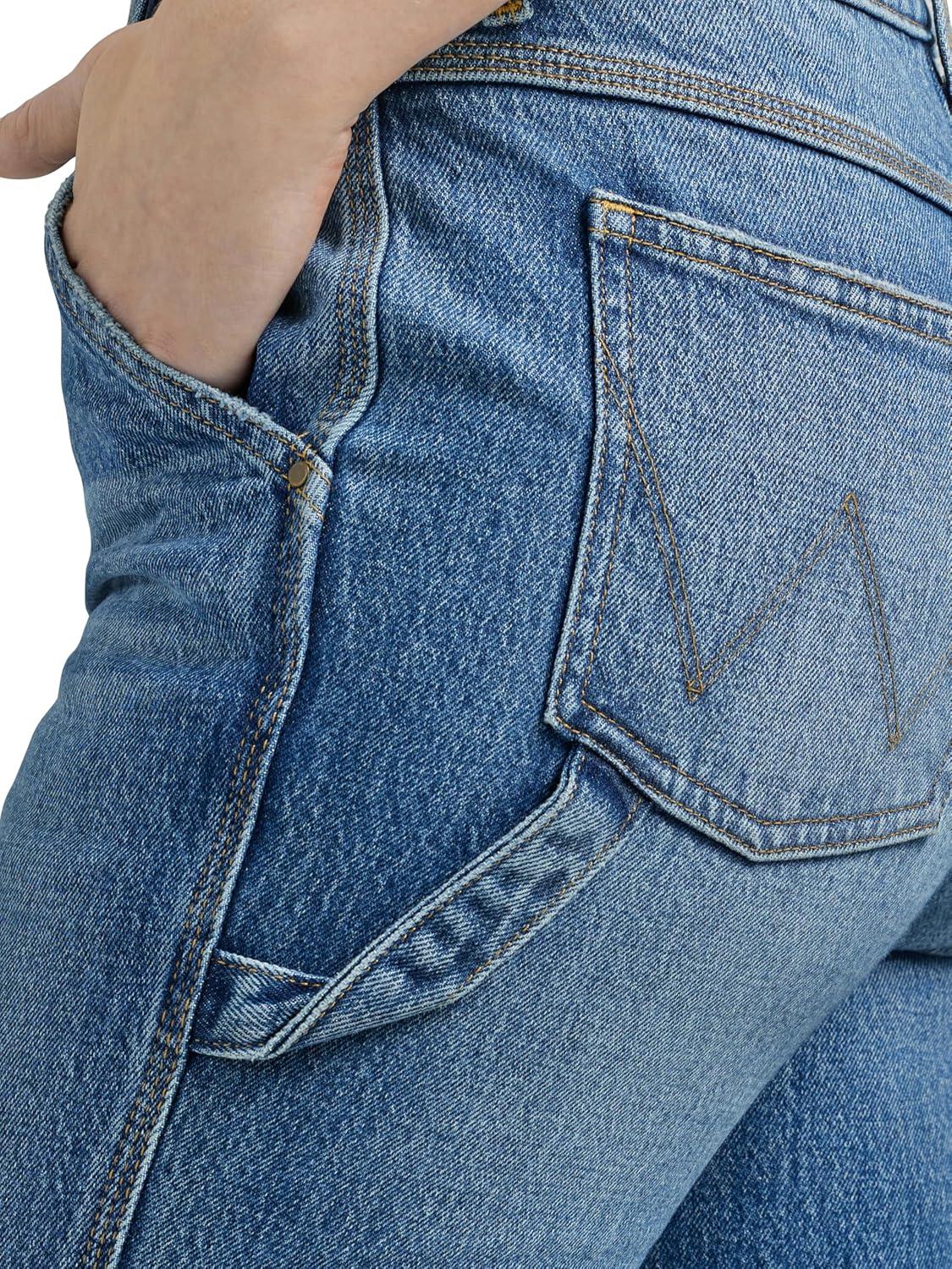 imageWrangler Womens High Rise True Straight Leg Carpenter JeanIndigo