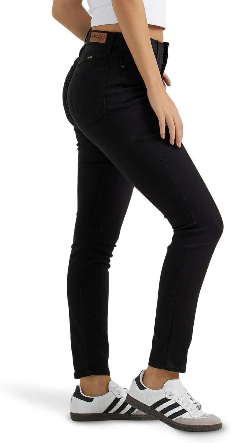 imageWrangler Womens High Rise Unforgettable Skinny JeanBlack