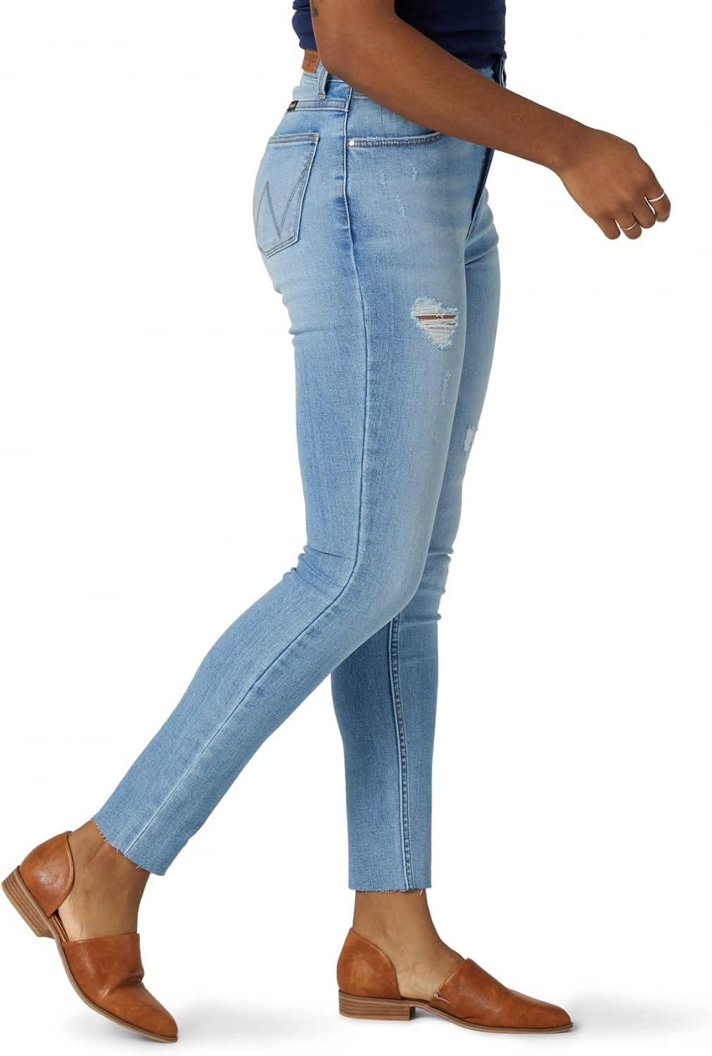 imageWrangler Womens High Rise Unforgettable Skinny JeanGlacier Light Wash