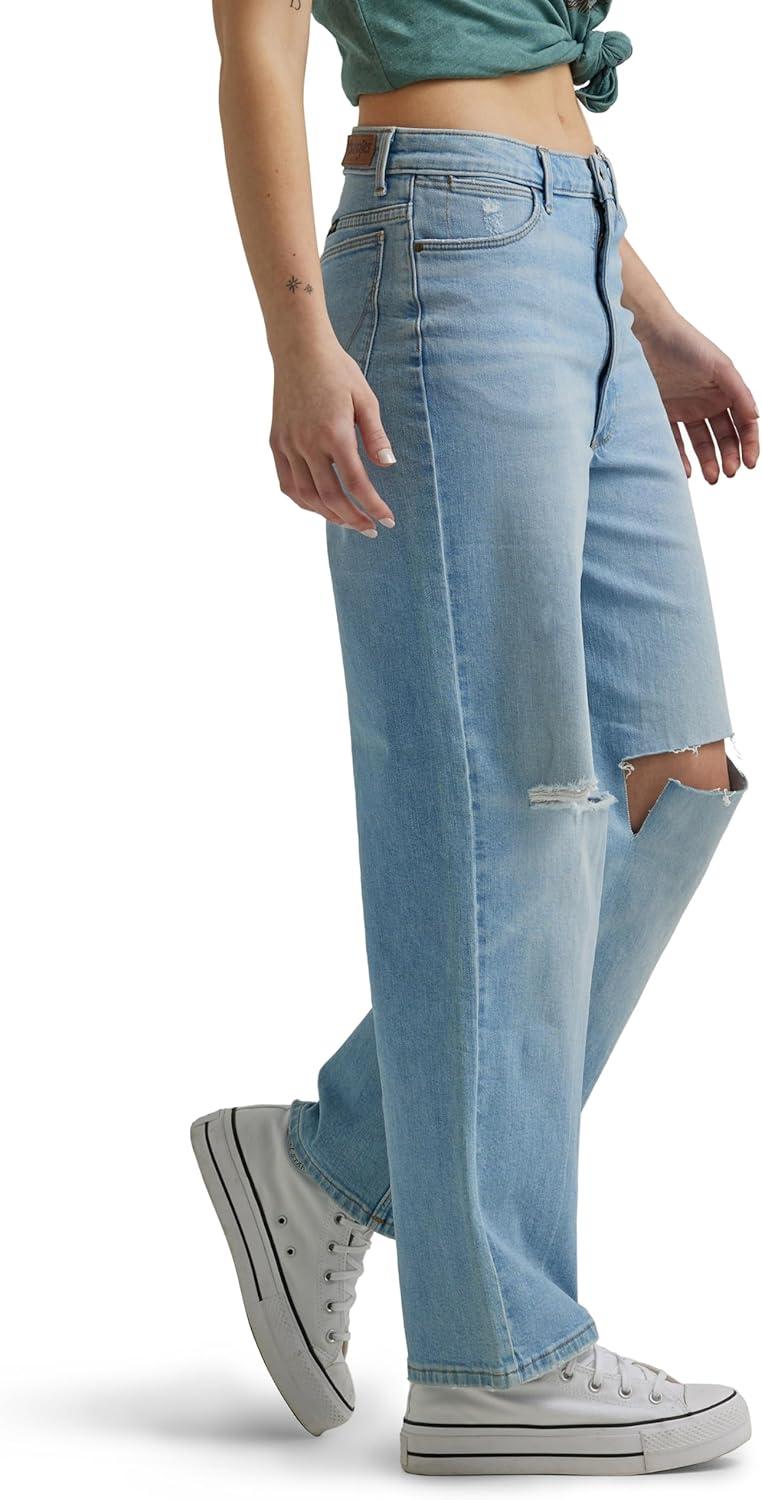 imageWrangler Womens HighRise Loose Fit JeanRough Stream