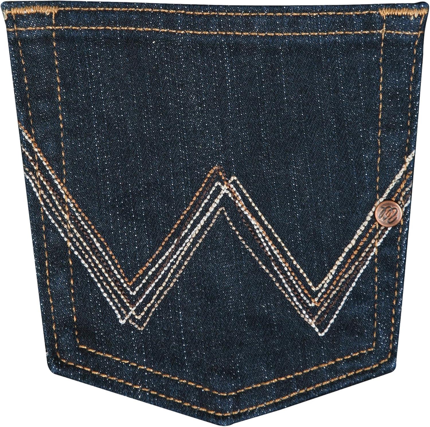 imageWrangler Womens QBaby Mid Rise Boot Cut Ultimate Riding JeanDark Dynasty