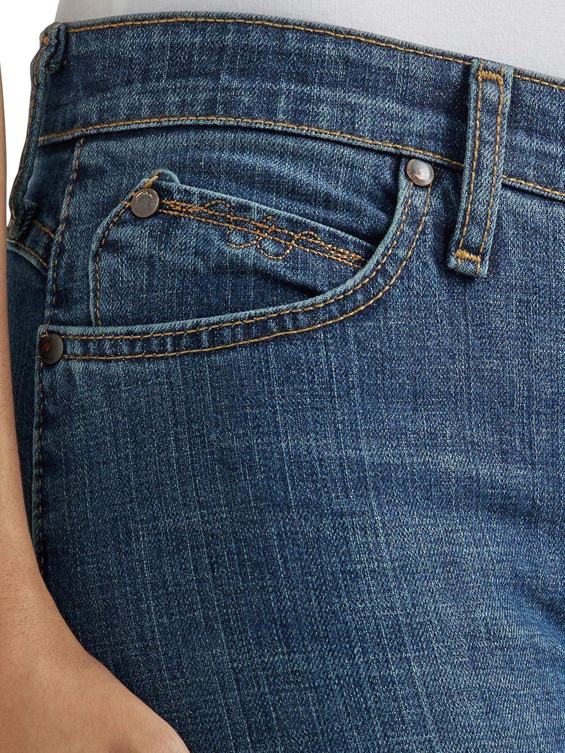 imageWrangler Womens QBaby Mid Rise Boot Cut Ultimate Riding JeanTuff Buck