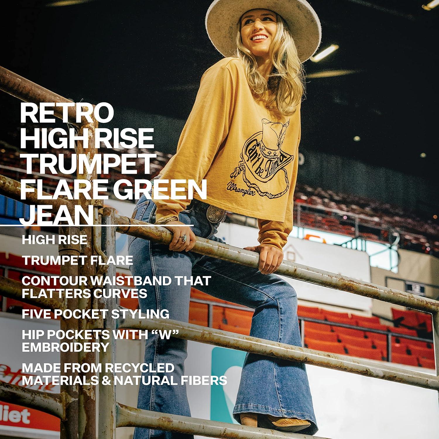 imageWrangler Womens Retro High Rise FlarePaige