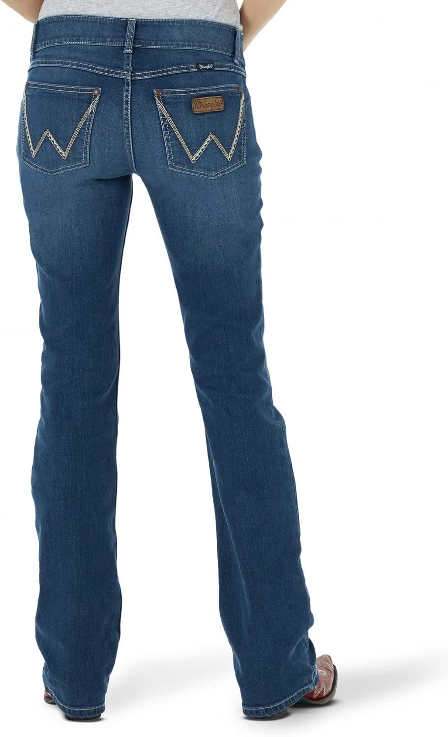 imageWrangler Womens Retro Mae Maternity Boot Cut JeanDark Blue