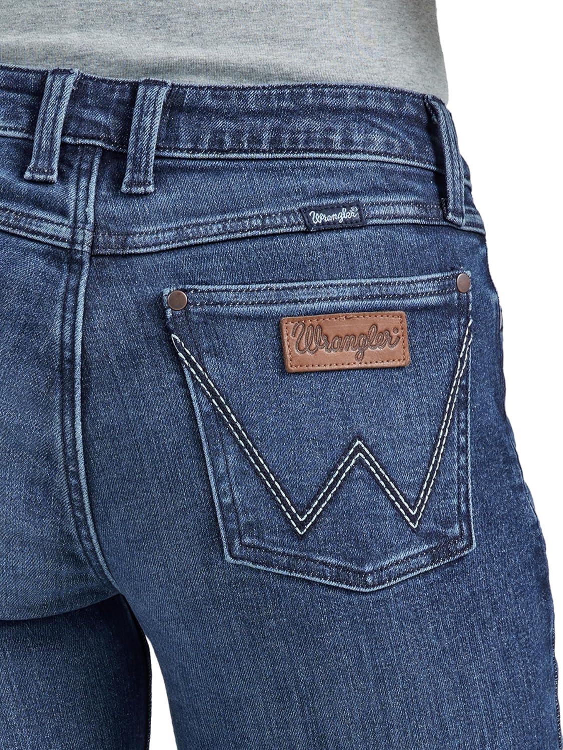 imageWrangler Womens Retro Mae Mid Rise Wide Leg Trouser JeanCassie