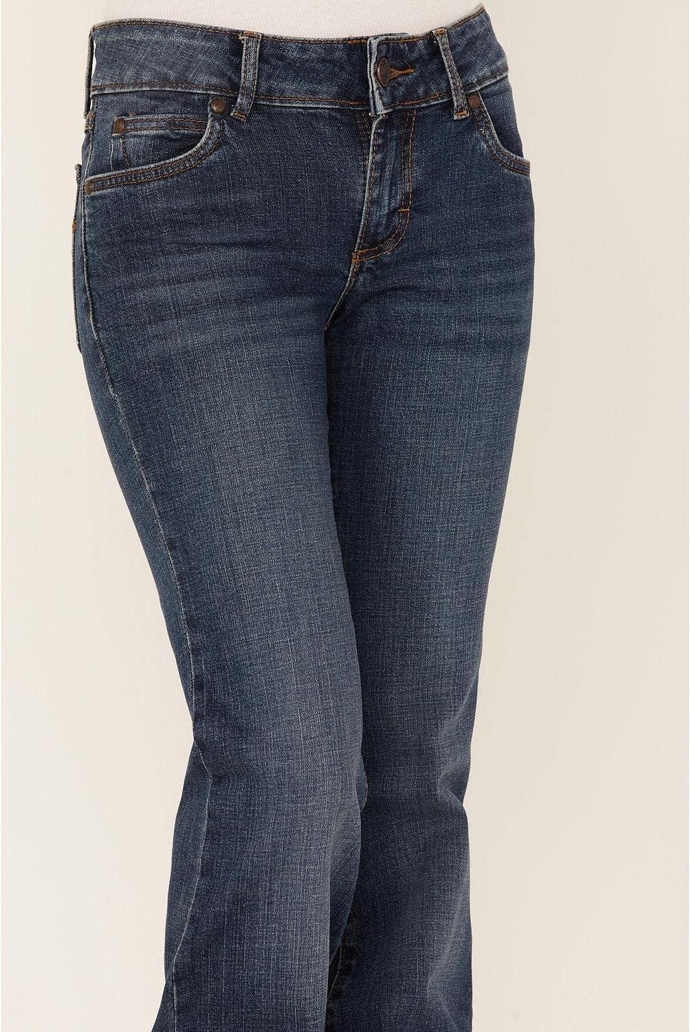 imageWrangler Womens Retro Mae Mid Rise Wide Leg Trouser JeanFaeleen