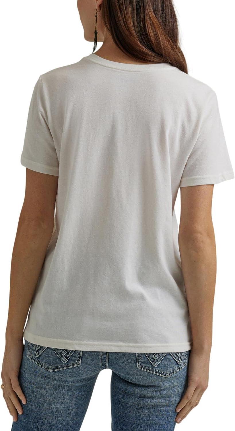 imageWrangler Womens Short Sleeve Graphic TShirtMarshmallow Heather