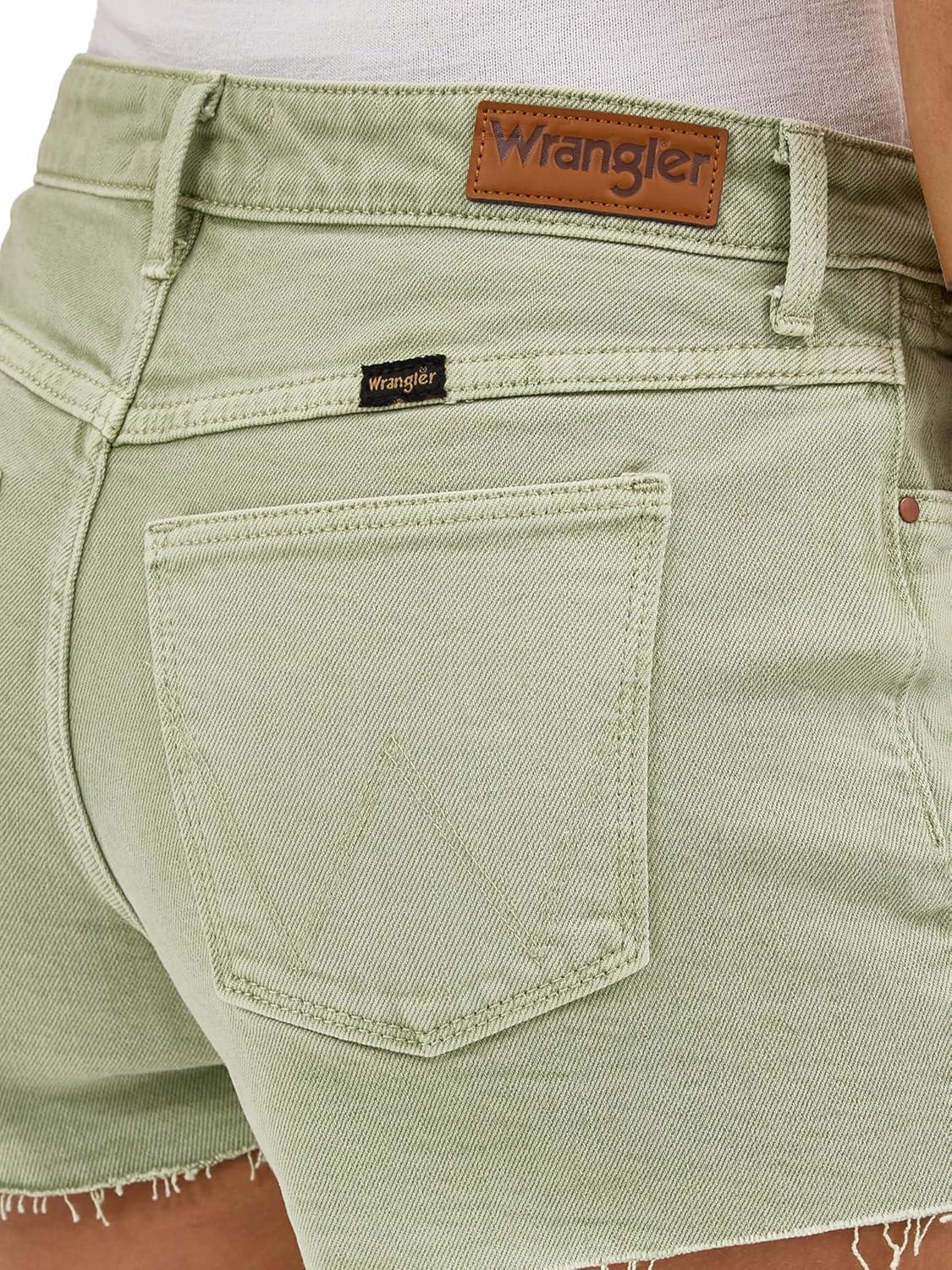 imageWrangler Womens Womens MidRise Vintage Denim ShortEucalyptus