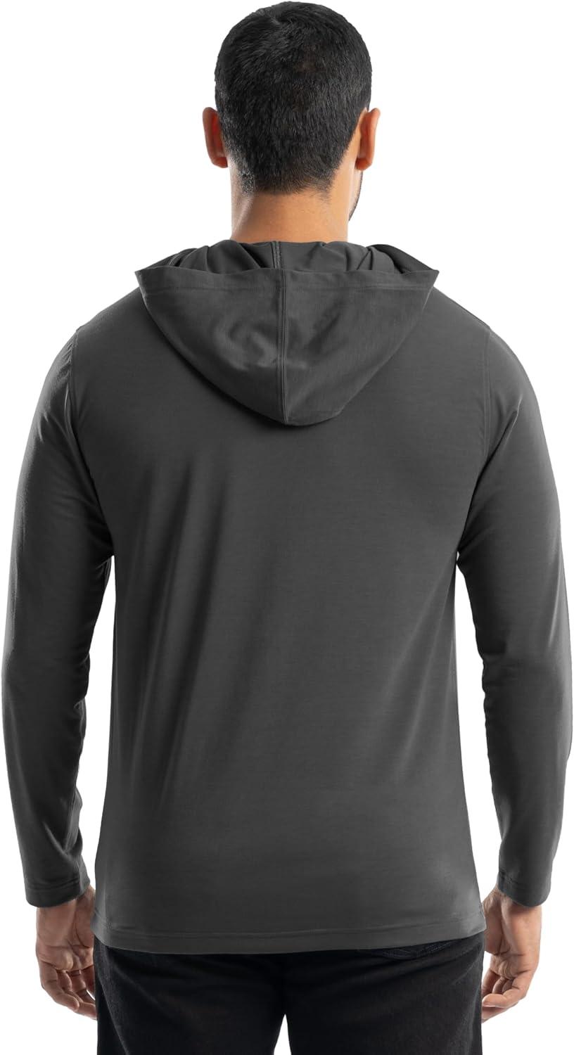 imageWrangler mens Long Sleeve Sun Protection HoodieAsphalt