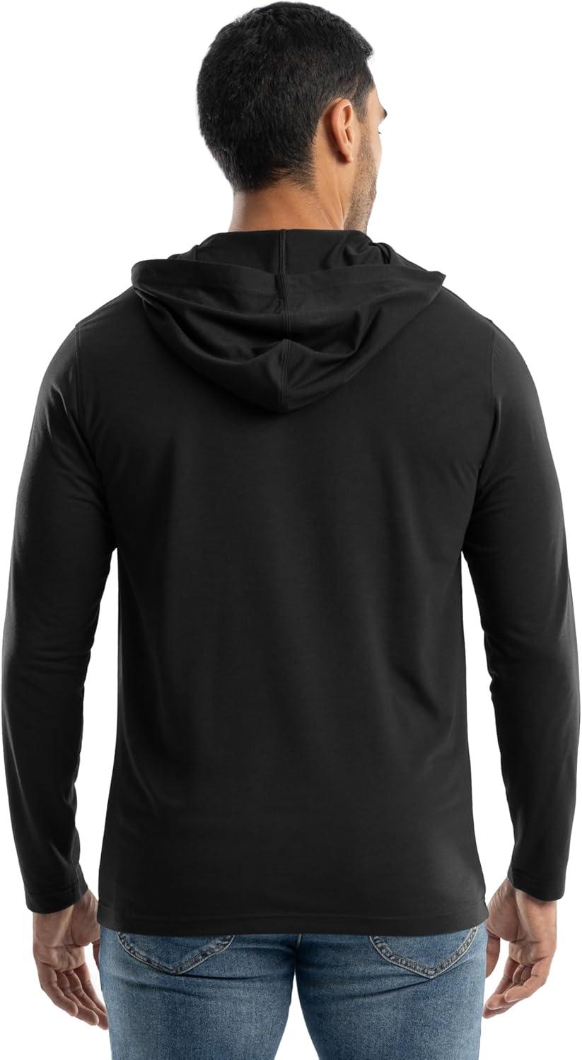 imageWrangler mens Long Sleeve Sun Protection HoodieBlack