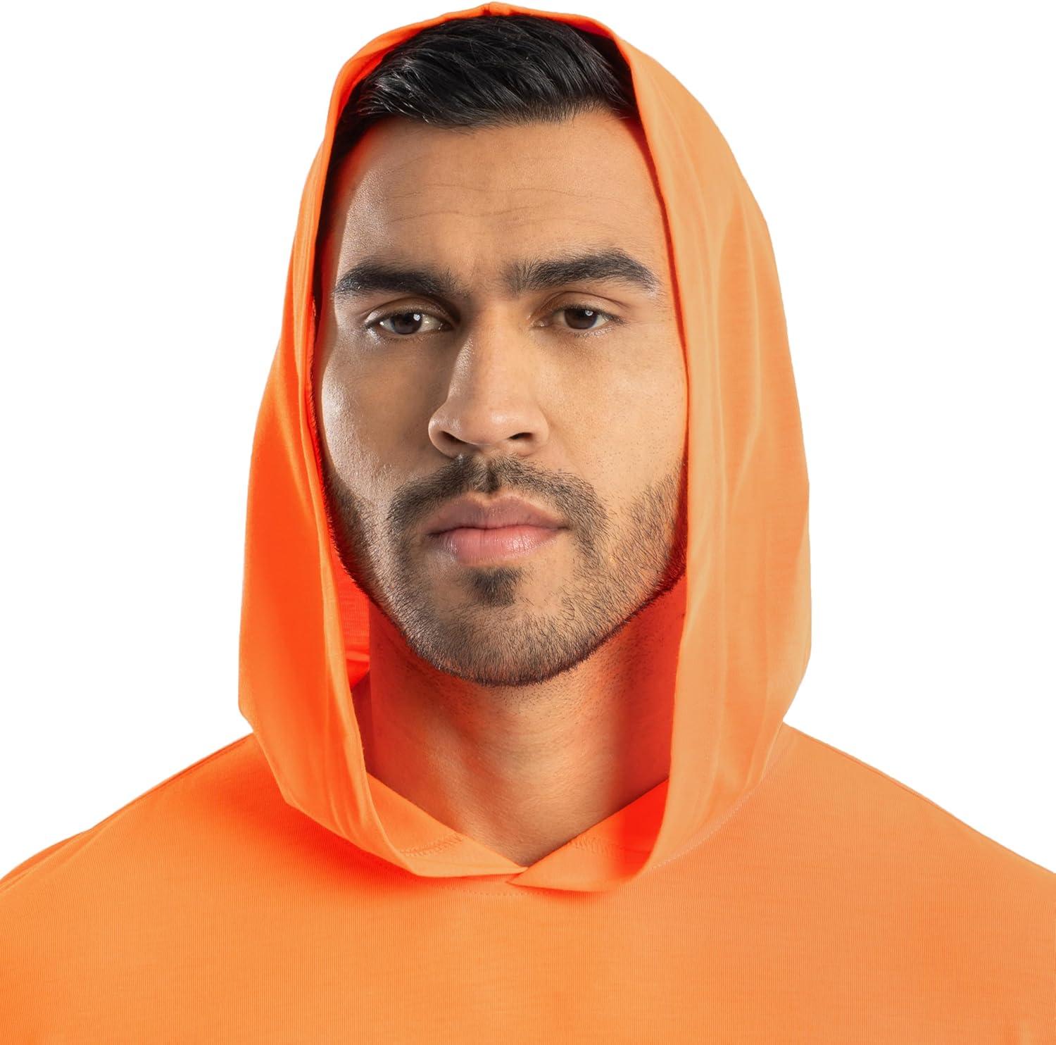 imageWrangler mens Long Sleeve Sun Protection HoodieOrange