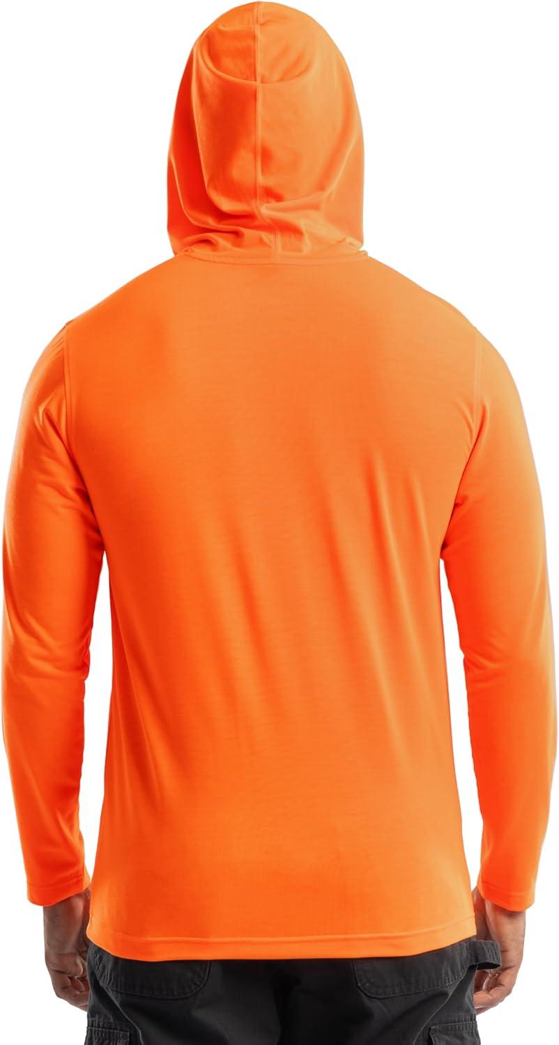 imageWrangler mens Long Sleeve Sun Protection HoodieOrange