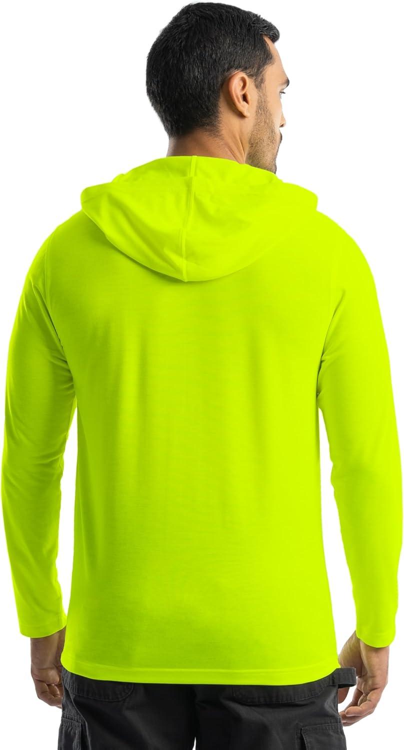 imageWrangler mens Long Sleeve Sun Protection HoodieYellow