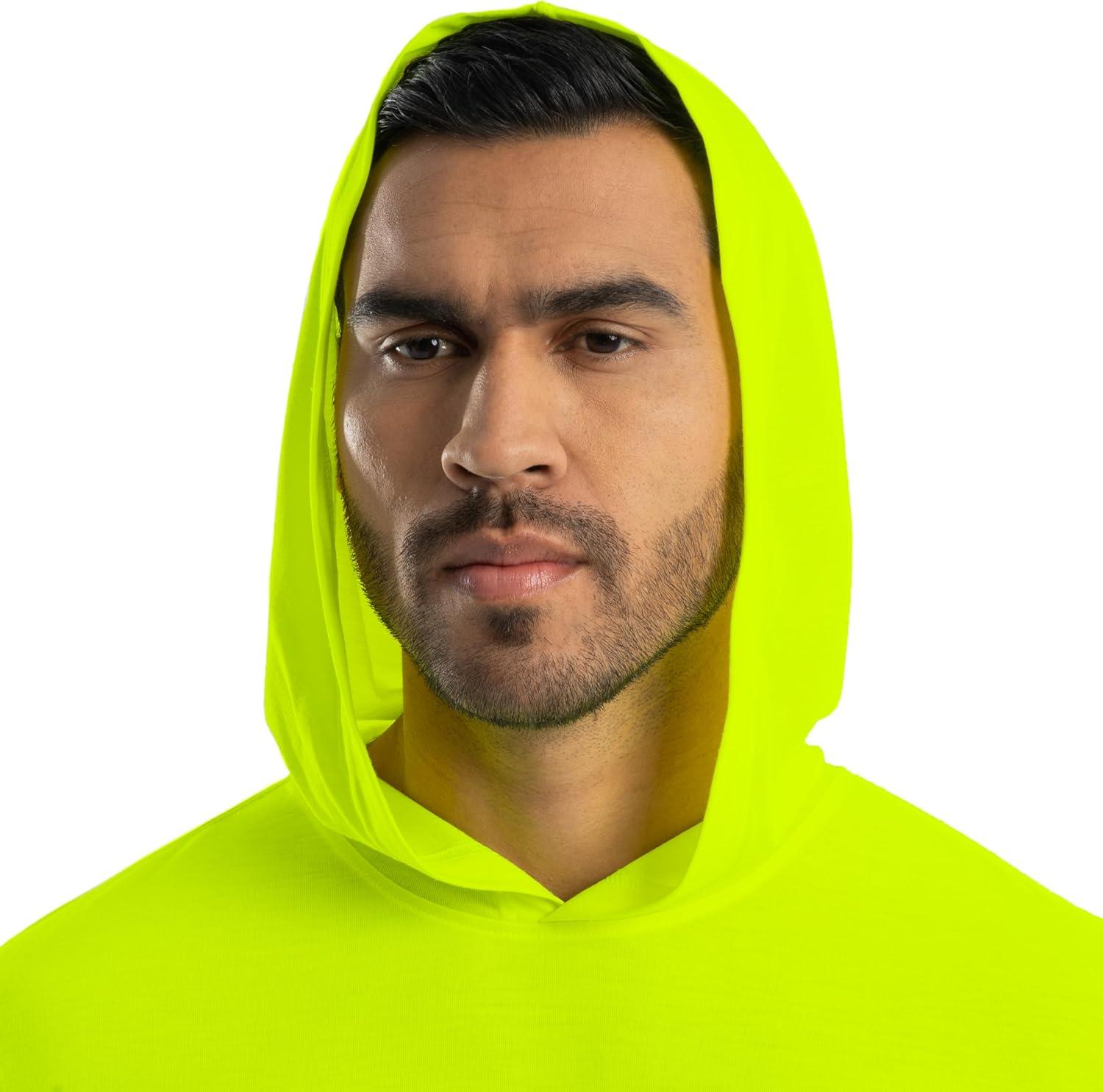 imageWrangler mens Long Sleeve Sun Protection HoodieYellow