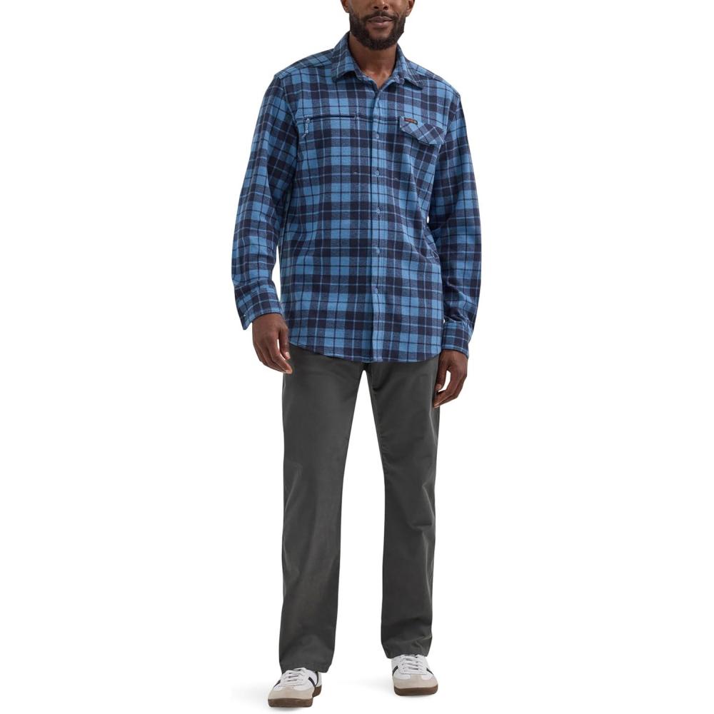 imageATG Mens Campsite ButtonDown Plaid ShirtHarbor