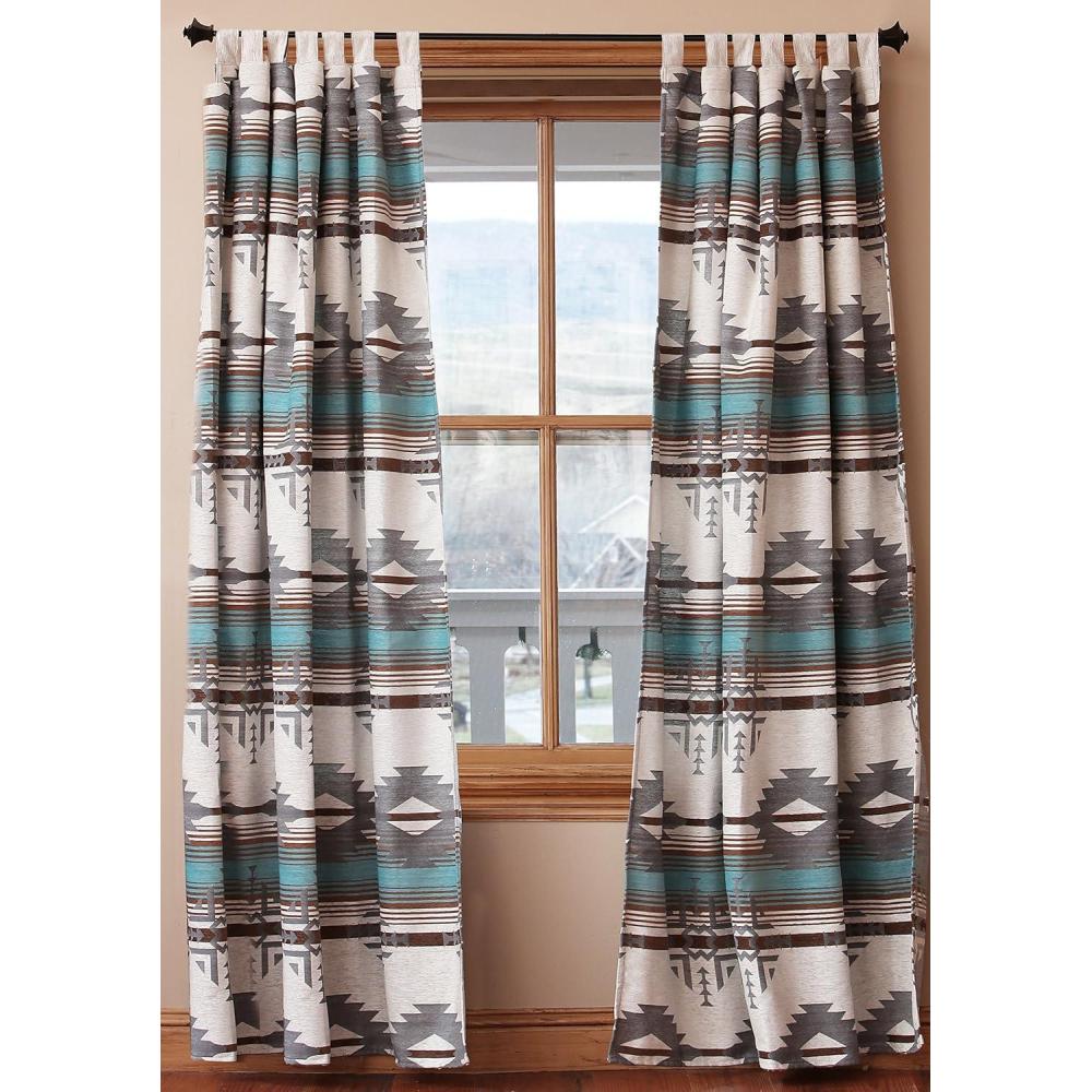 imageCARSTENS INC Woven Chenille Curtain Panel Set 2 Panels 54quot x 84quot Each Wrangler Mesa DaybreakBadlands