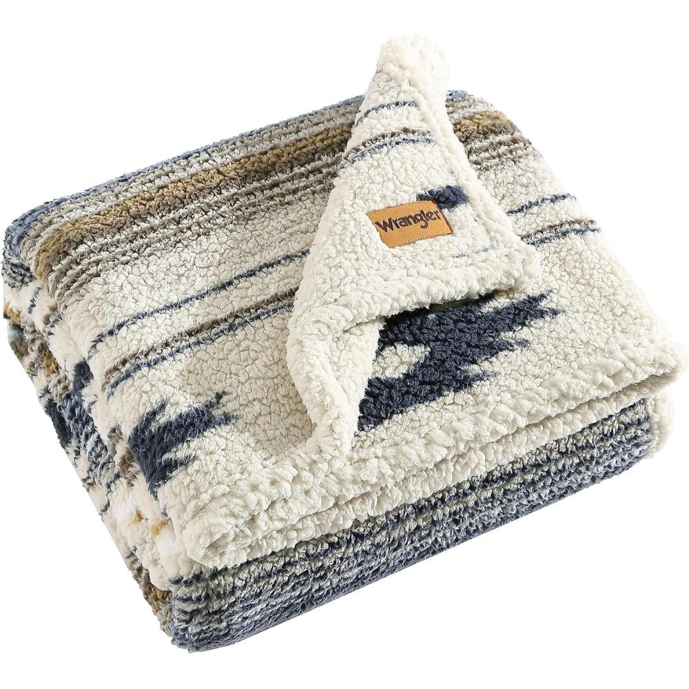 imageWrangler  Throw Blanket Ultra Soft Plush Bedding with Sherpa Reverse Perfect for Lounging OekoTex Certified Coyote Sands Brown 50quot x 60quotCoyote Sands Brown