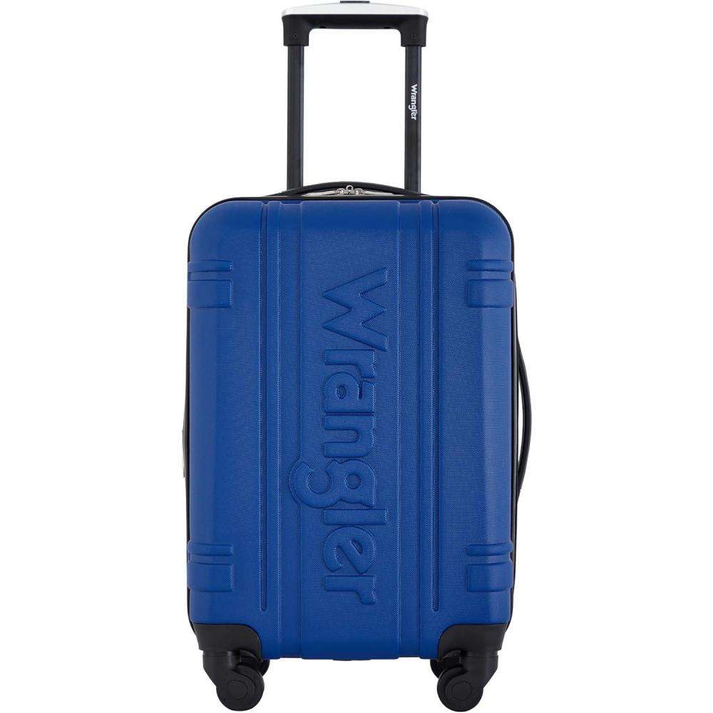 imageWrangler 20quot Astral Hardside CarryOn Luggage CedarClassic Blue