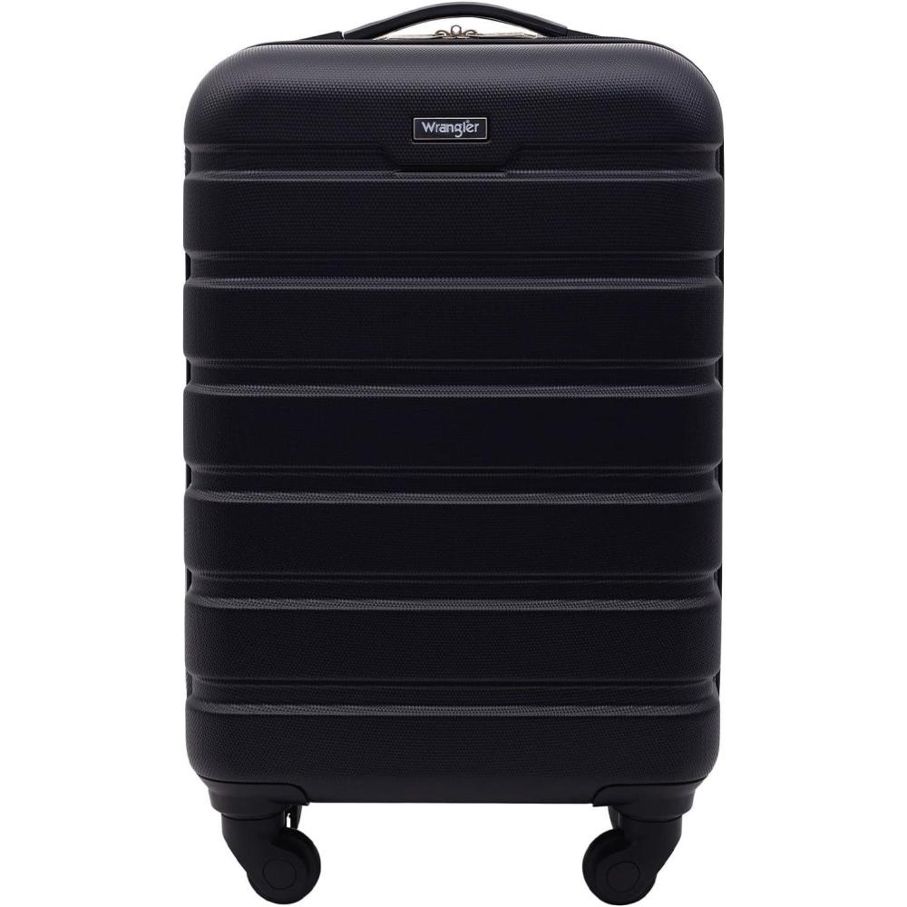 imageWrangler 20quot Spinner CarryOn Luggage Deep DepthBlack