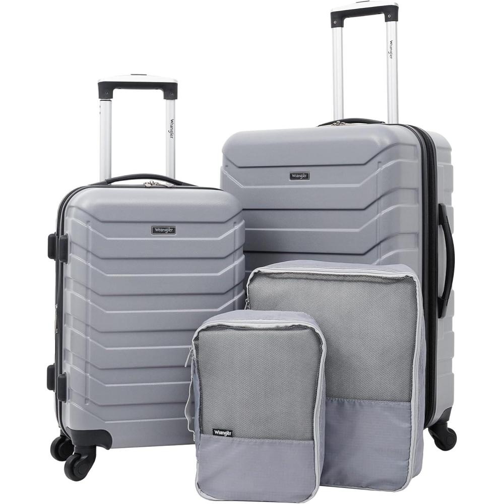 imageWrangler 4 Piece Miami Luggage and Packing Cubes Set Amber GoldShark