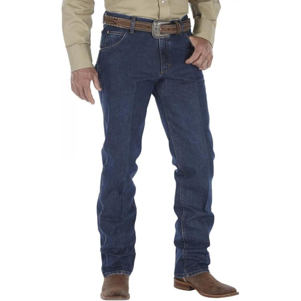 imageWrangler 47MCVLS 5 Pocket Cowboy Cut Regular Fit Mens JeansDark Stone