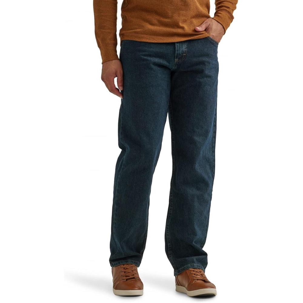 imageWrangler Authentics Mens Classic 5Pocket Relaxed Fit Cotton JeanStorm