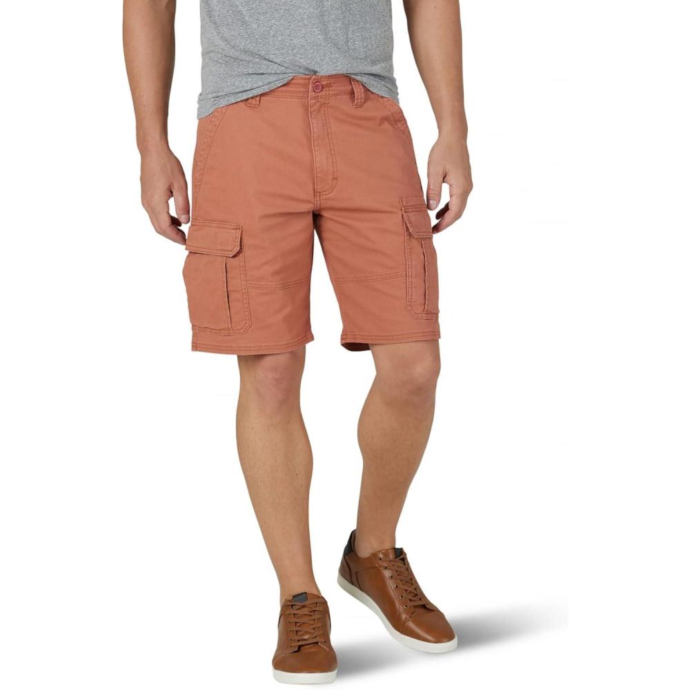 imageWrangler Authentics Mens Classic Cargo Stretch ShortCopper Brown