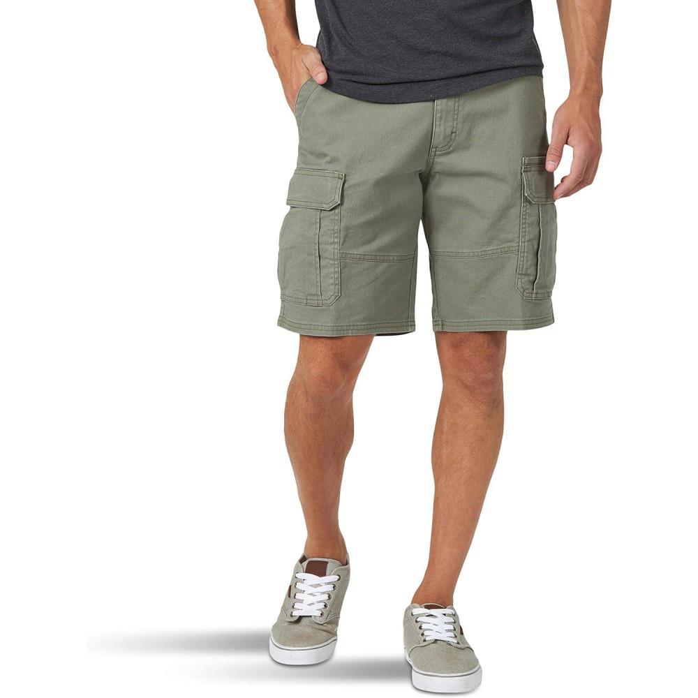 imageWrangler Authentics Mens Classic Cargo Stretch ShortDusty Olive