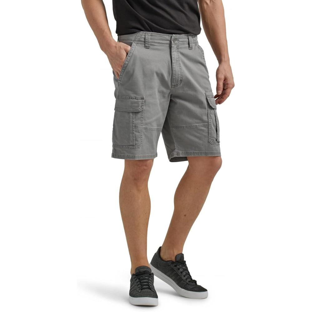 imageWrangler Authentics Mens Classic Cargo Stretch ShortGunmetal